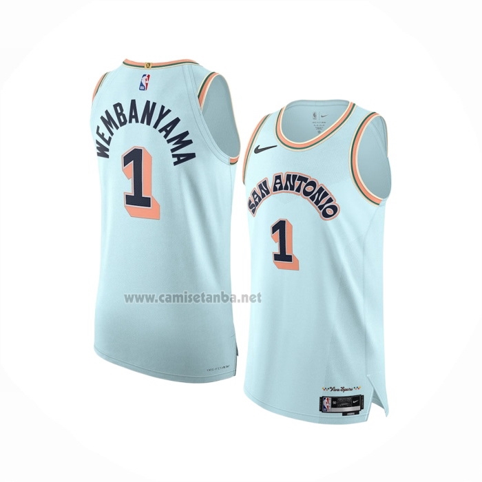 Camiseta San Antonio Spurs Victor Wembanyama #1 Ciudad 2024-25 Verde